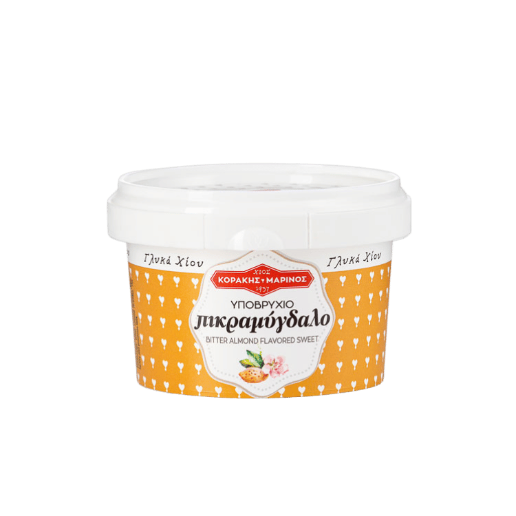 Ypovrichio Bitter Almond (300g) Korakis von Korakis bei Araxxon  - Hochwertiges griechisches Produkt.   Ypovrichio Bitter Almond (300g) Korakis από Korakis στο Araxxon  - Αυθεντικό ελληνικό προϊόν.